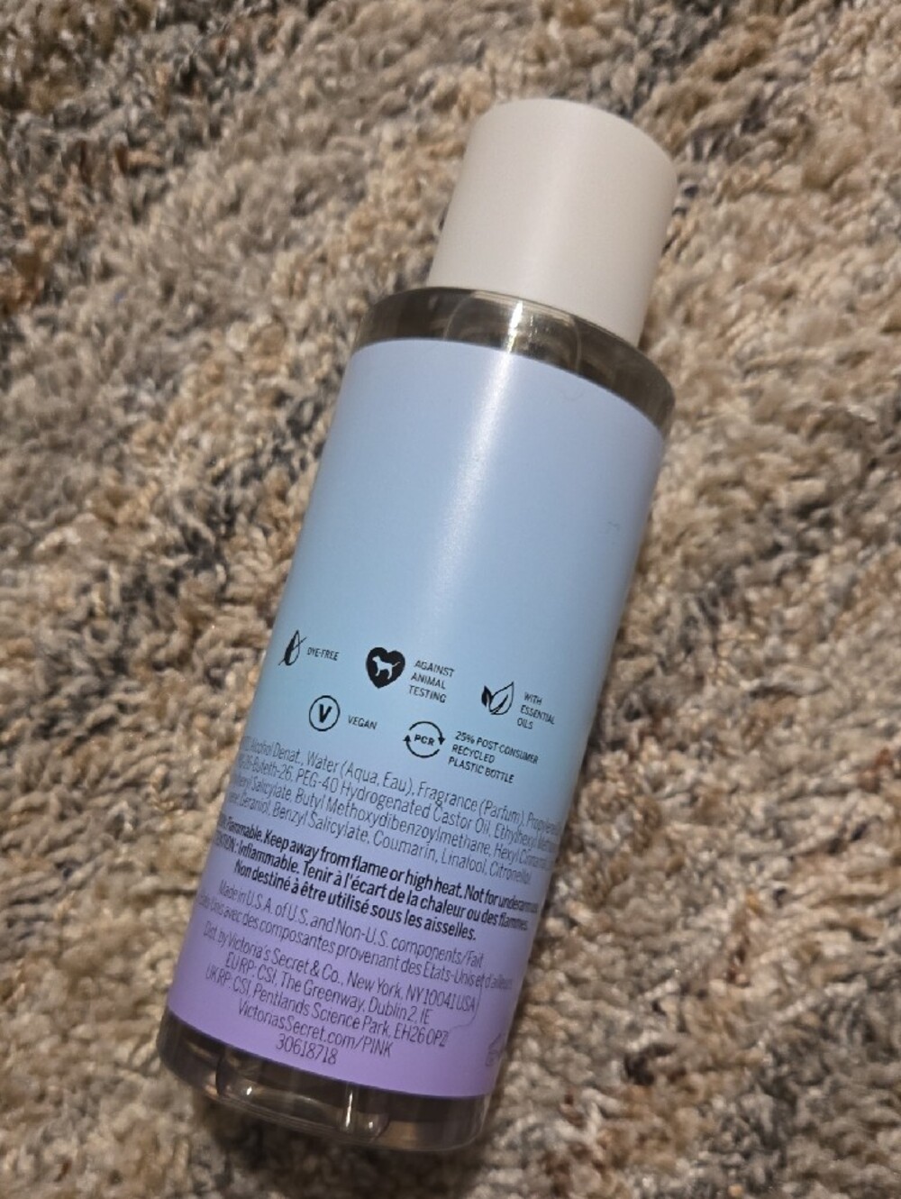 🦋LIMITED EDITION-Sparkling Surf Body Mist by PINK - Iridescent Pastel Bottle - Picture 2 of 2